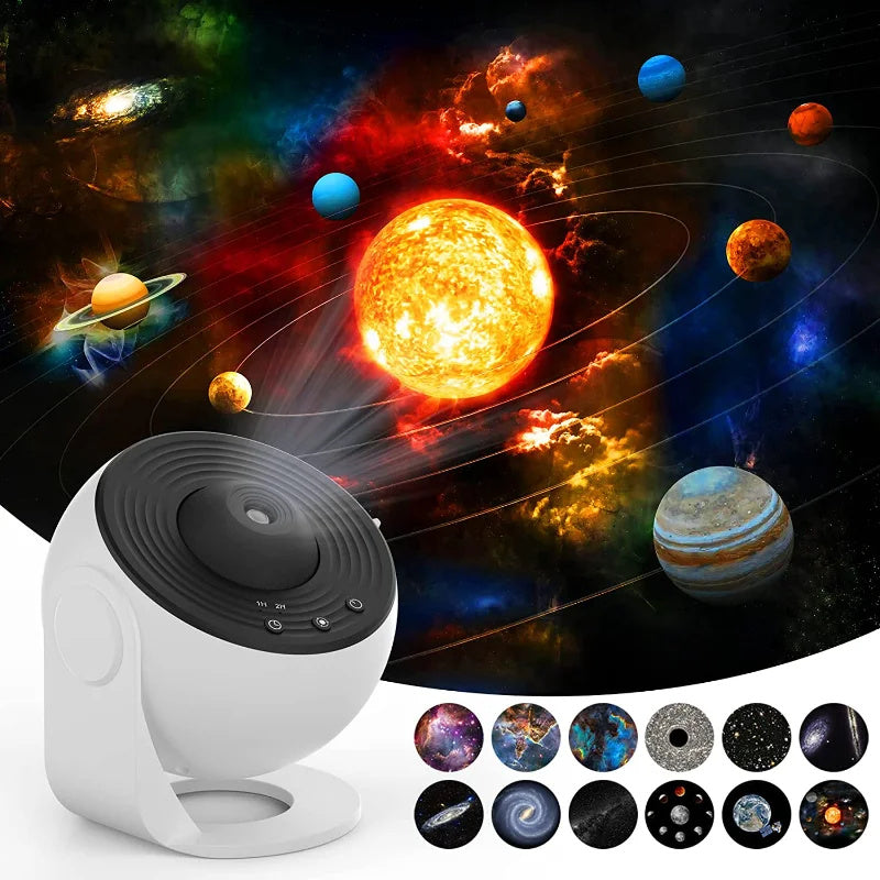 GalaxBeam: 3D Sternenhimmel-Projektor mit Klarer Fokus-Technologie – Erlebe Planeten, Sterne & die Milchstrasse hautnah