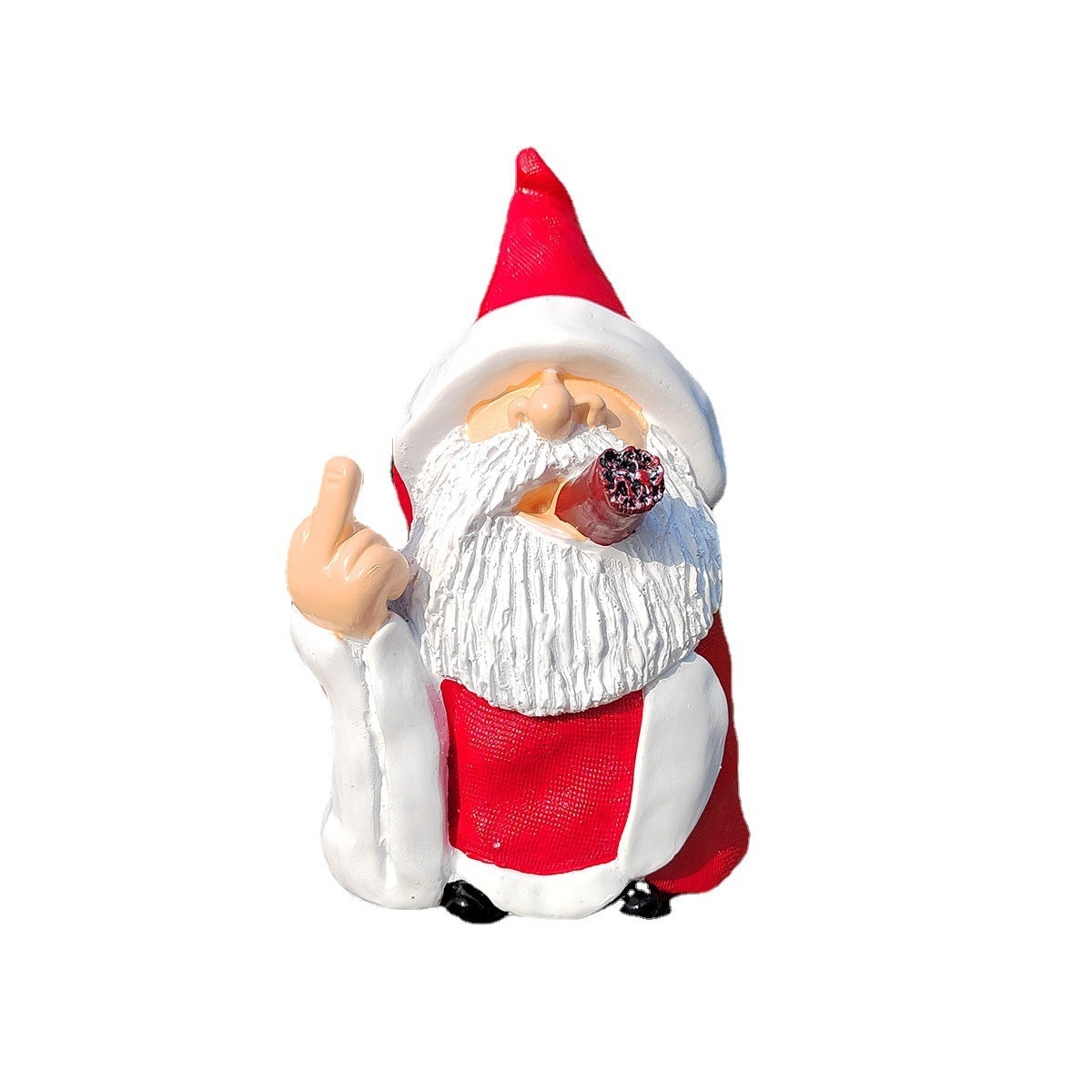 Raucher-Weihnachtsmann Dekofigur – Weihnachtsdekoration für Garten und Zuhause