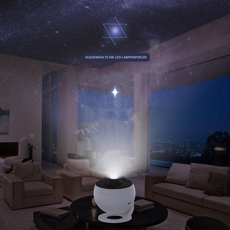 GalaxBeam: 3D Sternenhimmel-Projektor mit Klarer Fokus-Technologie – Erlebe Planeten, Sterne & die Milchstrasse hautnah