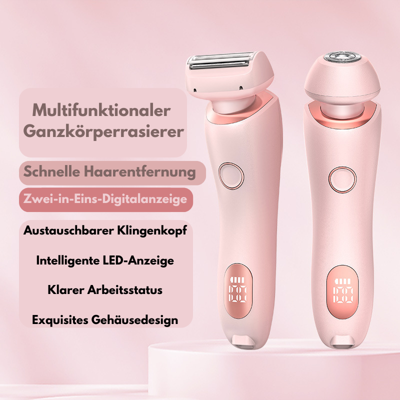 2-in-1 Wiederaufladbarer Epilierer & Trimmer – Präzise Haarentfernung für Gesicht, Körper, Beine & Bikinizone