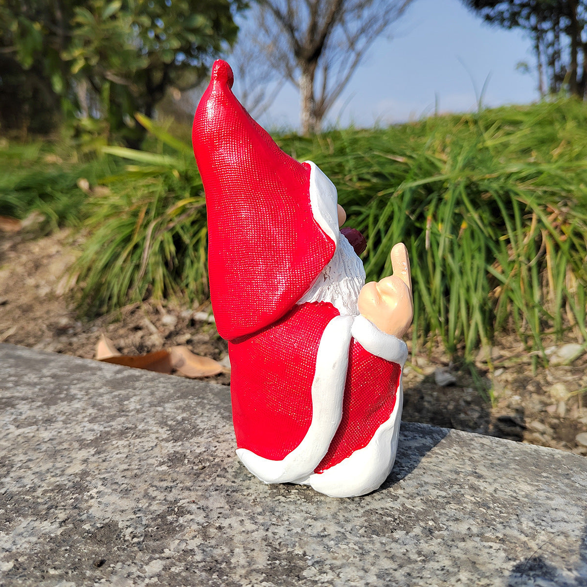 Raucher-Weihnachtsmann Dekofigur – Weihnachtsdekoration für Garten und Zuhause